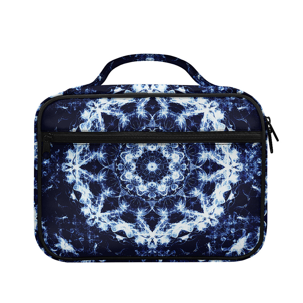 Blue Winter Mandala Print Briefcase Bible Bag