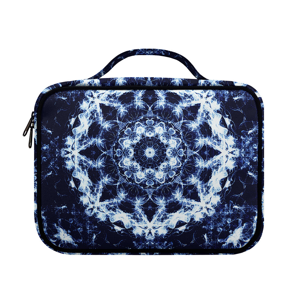 Blue Winter Mandala Print Briefcase Bible Bag