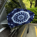 Blue Winter Mandala Print Car Side Mirror Covers