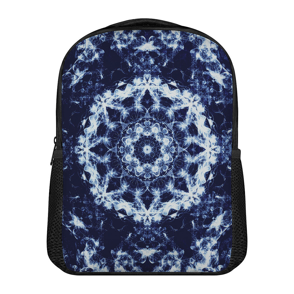 Blue Winter Mandala Print Casual Backpack