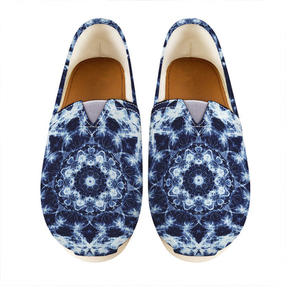 Blue Winter Mandala Print Casual Shoes