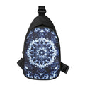 Blue Winter Mandala Print Sling Bag