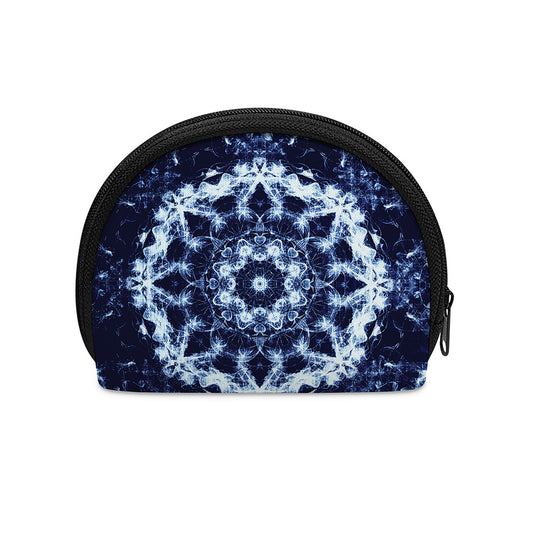 Blue Winter Mandala Print Coin Purse