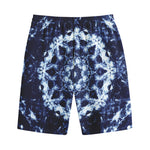 Blue Winter Mandala Print Cotton Shorts