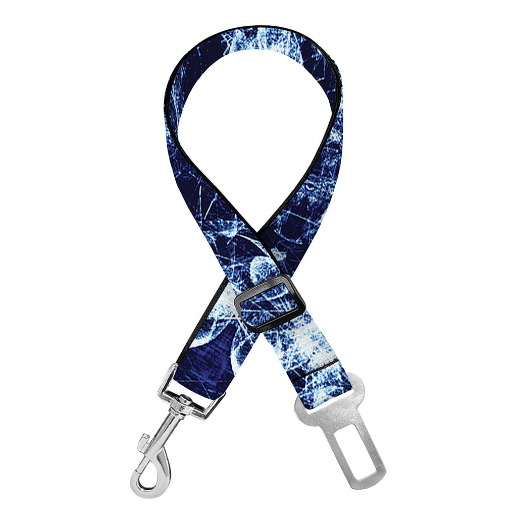 Blue Winter Mandala Print Dog Seat Belt