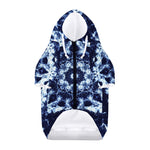 Blue Winter Mandala Print Dog Zip Up Hoodie