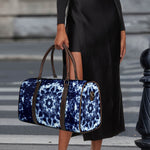 Blue Winter Mandala Print Duffle Bag