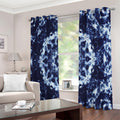 Blue Winter Mandala Print Extra Wide Grommet Curtains
