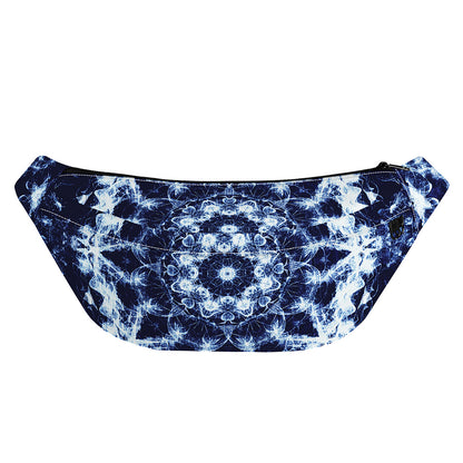 Blue Winter Mandala Print Fanny Pack