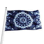 Blue Winter Mandala Print Flag