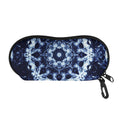 Blue Winter Mandala Print Glasses Case