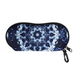 Blue Winter Mandala Print Glasses Case
