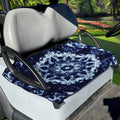 Blue Winter Mandala Print Golf Cart Seat Cover