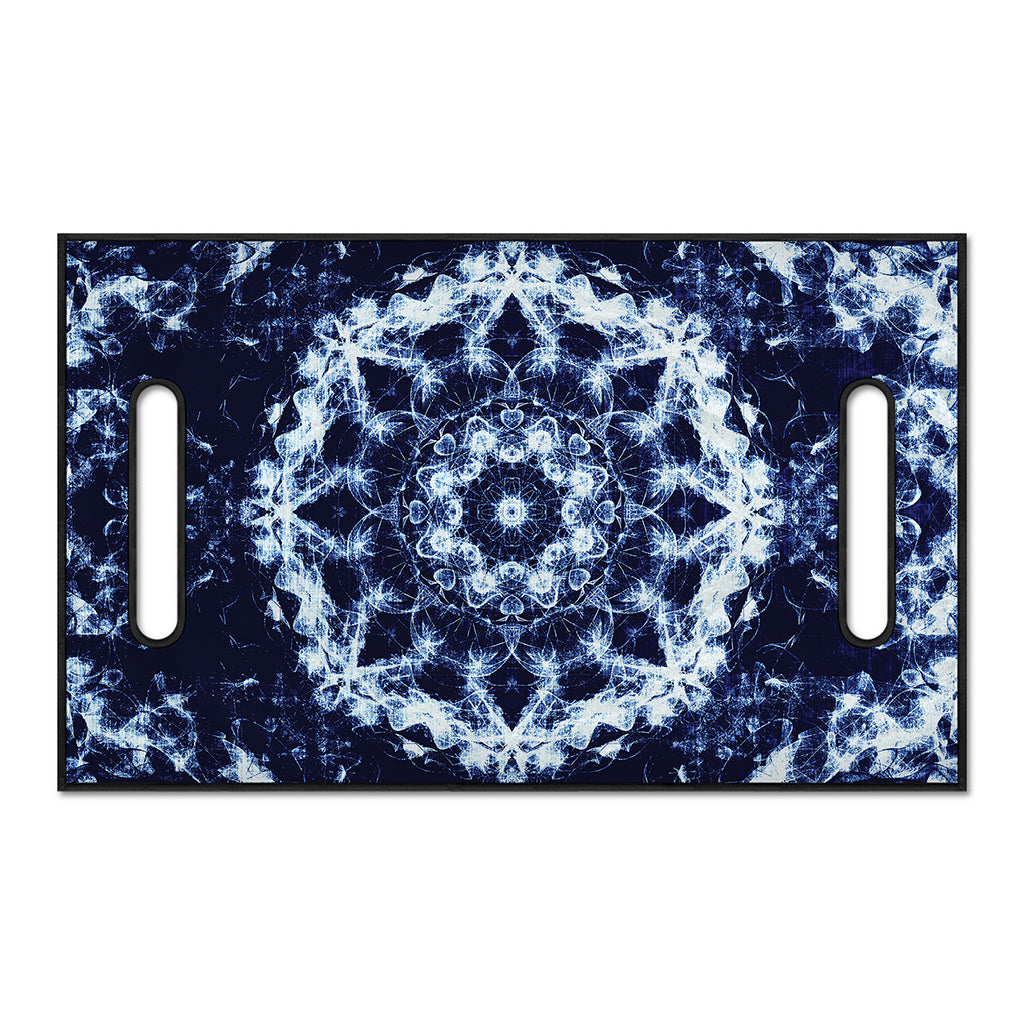 Blue Winter Mandala Print Golf Cart Seat Cover