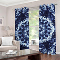 Blue Winter Mandala Print Grommet Curtains