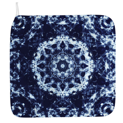 Blue Winter Mandala Print Hand Towel