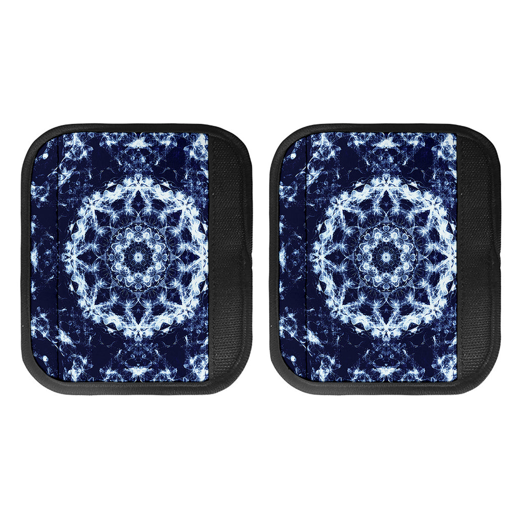 Blue Winter Mandala Print Handle Covers