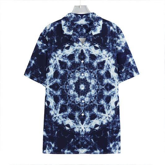 Blue Winter Mandala Print Hawaiian Shirt