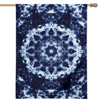 Blue Winter Mandala Print House Flag