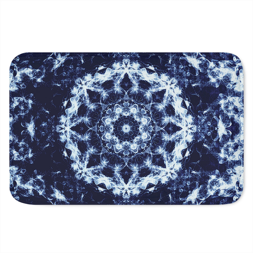 Blue Winter Mandala Print Indoor Door Mat