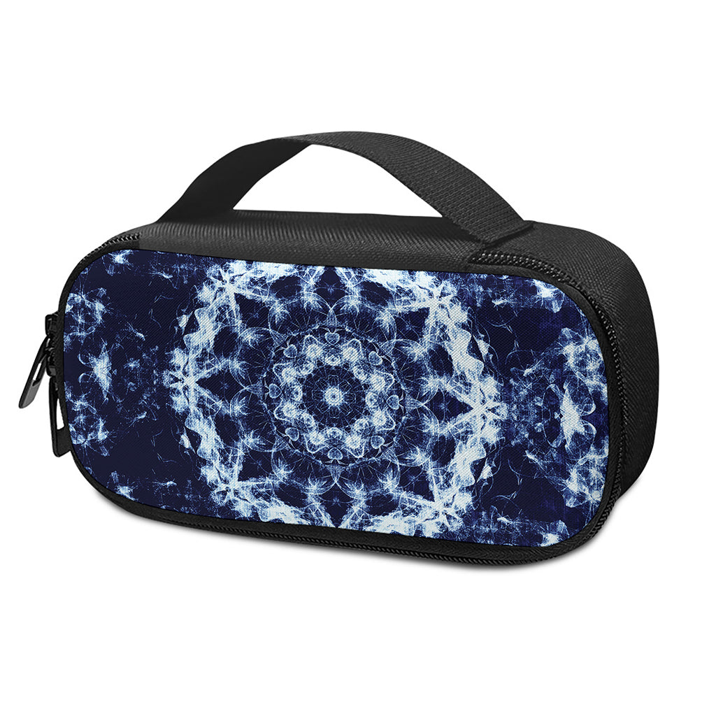 Blue Winter Mandala Print Insulin Cooler Travel Case