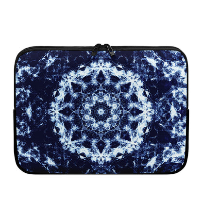 Blue Winter Mandala Print Laptop Sleeve