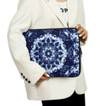 Blue Winter Mandala Print Laptop Sleeve