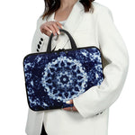 Blue Winter Mandala Print Laptop Sleeve With Handle