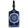 Blue Winter Mandala Print Luggage Tag