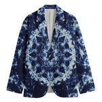 Blue Winter Mandala Print Men's Blazer