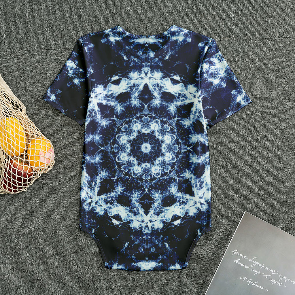Blue Winter Mandala Print Men's Bodysuit