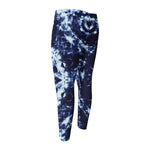 Blue Winter Mandala Print Men's Compression Pants