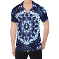 Blue Winter Mandala Print Men's Shirt