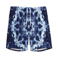 Blue Winter Mandala Print Men's Athletic Shorts