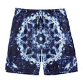 Blue Winter Mandala Print Men's Swim Trunks