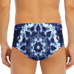 Blue Winter Mandala Print Men's Triangle Swim Briefs