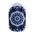 Blue Winter Mandala Print Mesh Laundry Hamper