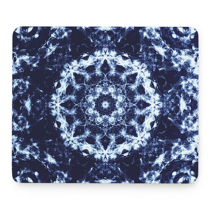 Blue Winter Mandala Print Mouse Pad