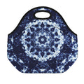 Blue Winter Mandala Print Neoprene Lunch Bag