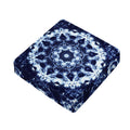 Blue Winter Mandala Print Outdoor Seat Cushion Cover