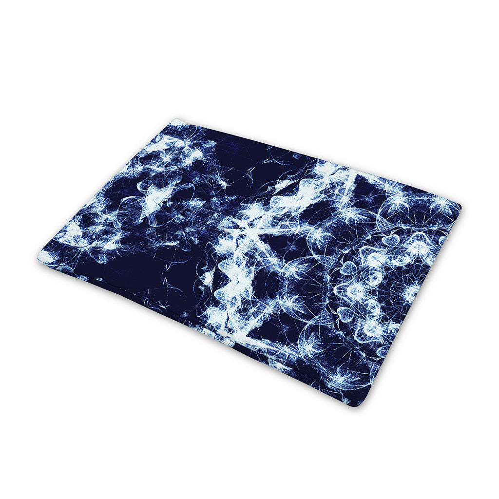 Blue Winter Mandala Print Pet Cooling Mat Cover