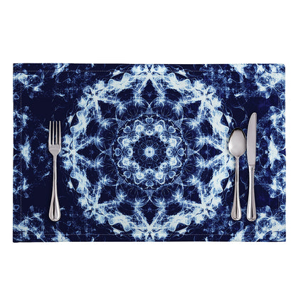 Blue Winter Mandala Print Placemat