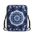 Blue Winter Mandala Print Rectangular Crossbody Bag