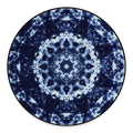Blue Winter Mandala Print Round Floor Mat