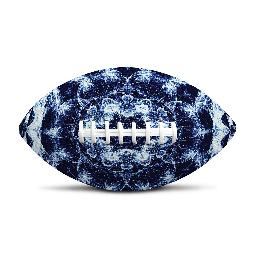 Blue Winter Mandala Print Rugby Ball