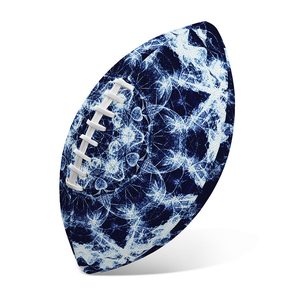 Blue Winter Mandala Print Rugby Ball