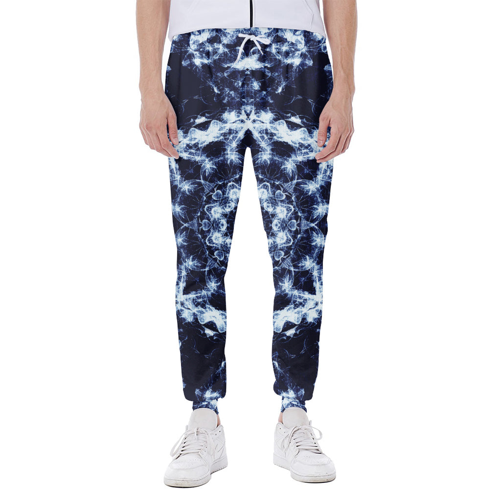 Blue Winter Mandala Print Scuba Joggers