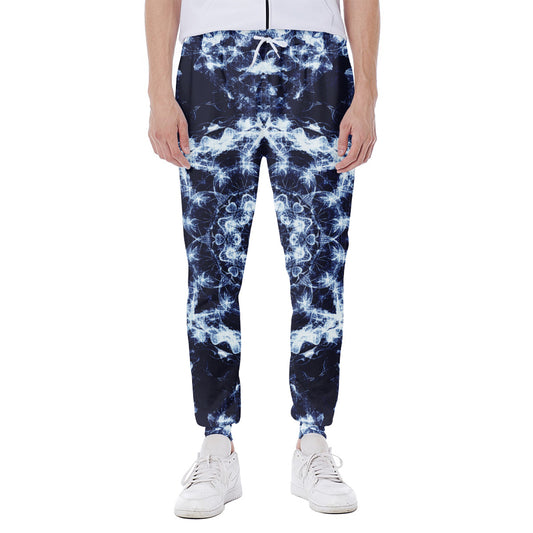 Blue Winter Mandala Print Scuba Joggers
