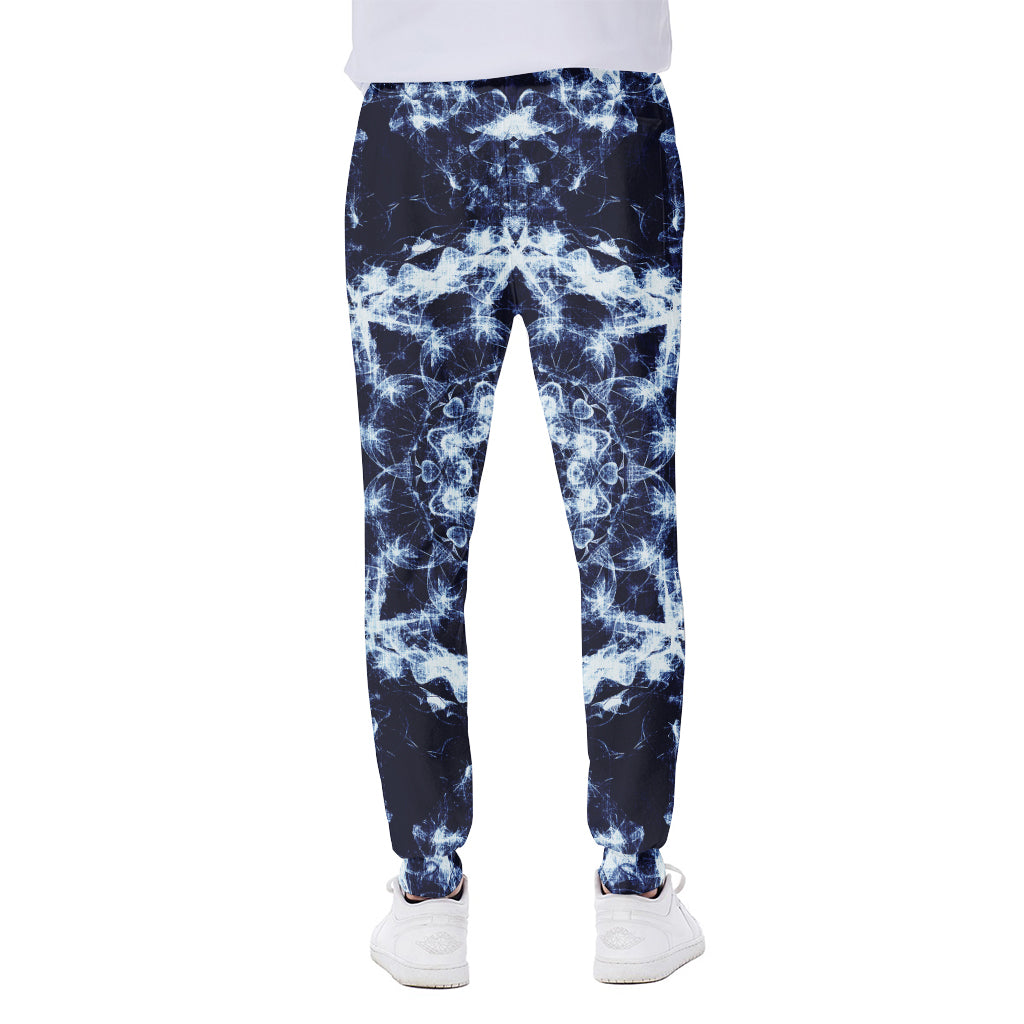 Blue Winter Mandala Print Scuba Joggers