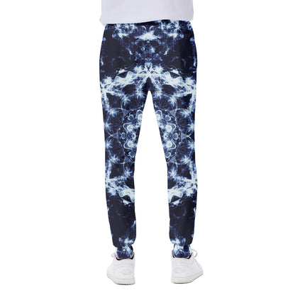 Blue Winter Mandala Print Scuba Joggers